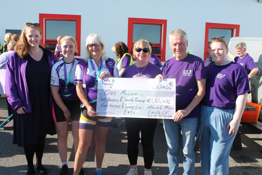 Malin2Mizen Cycle 8 Group photo 2 cheque CloudAssist